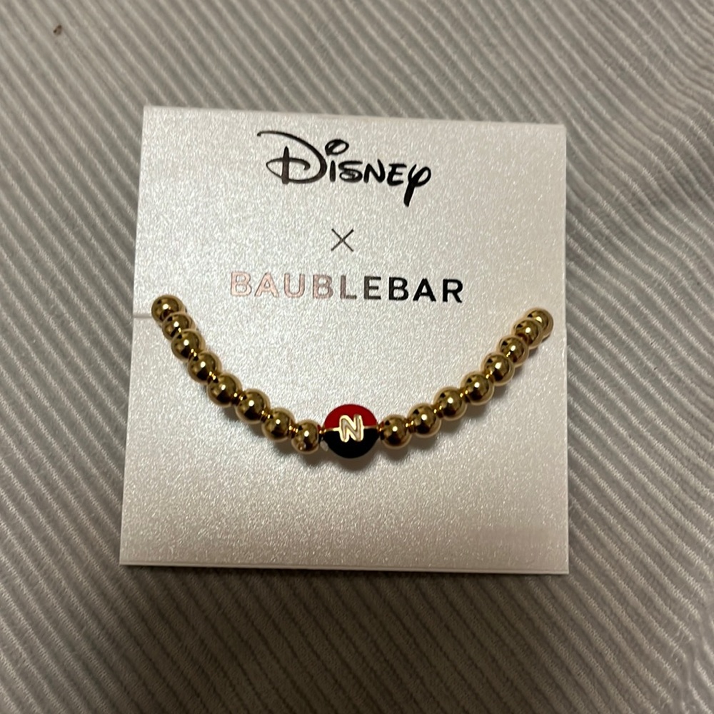 “N” initial Disney Baublebar bracelet